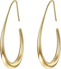 Brocely Lightweight Teardrop Pull-Through Hoop Earrings - image 1