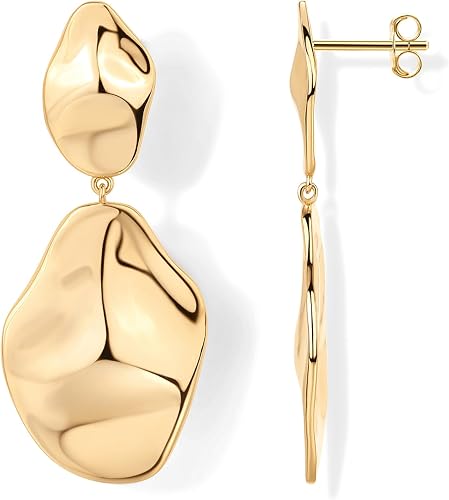 Brocely 14K Gold-Plated Teardrop Statement Earrings - image 1
