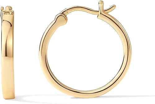 Brocely 14K Gold-Plated Lightweight Hoop Earrings - image 1