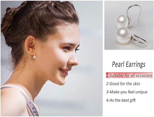 Brocely Sterling Silver Freshwater Pearl Drop Earrings - image 4