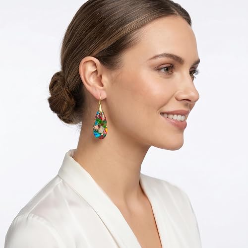 Brocely Natural Emperor Stone Dangle Earrings - image 3