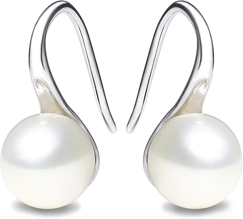 Brocely Sterling Silver Freshwater Pearl Drop Earrings - image 1