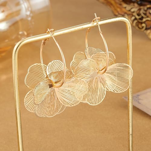 Brocely Floral Dangle Statement Earrings - image 3