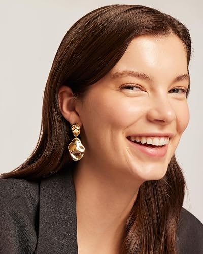 Brocely 14K Gold-Plated Teardrop Statement Earrings - image 5